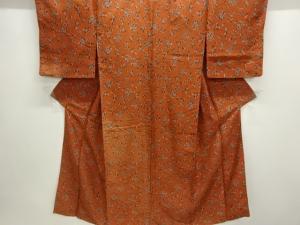 大正ロマン　抽象花模様織出し着物